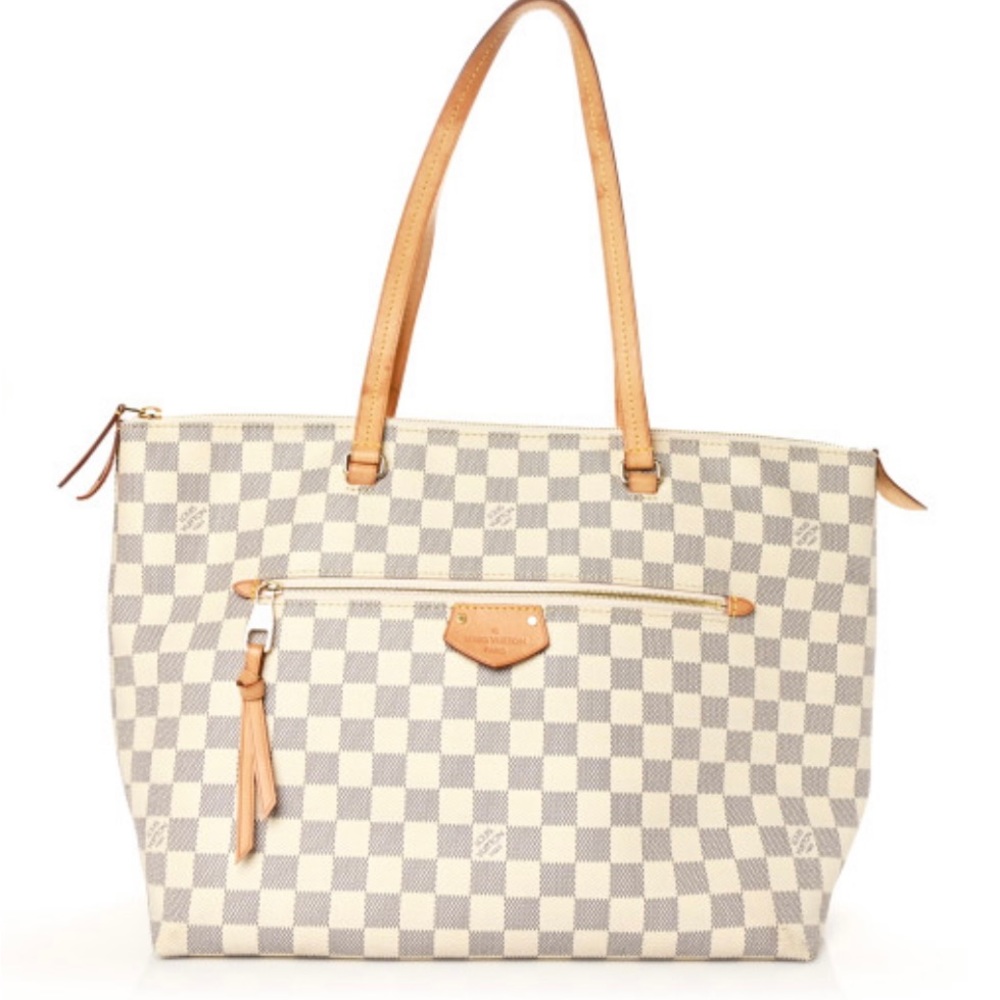 Louis Vuitton Iena MM Tote white with blush interior. BARELY USED.